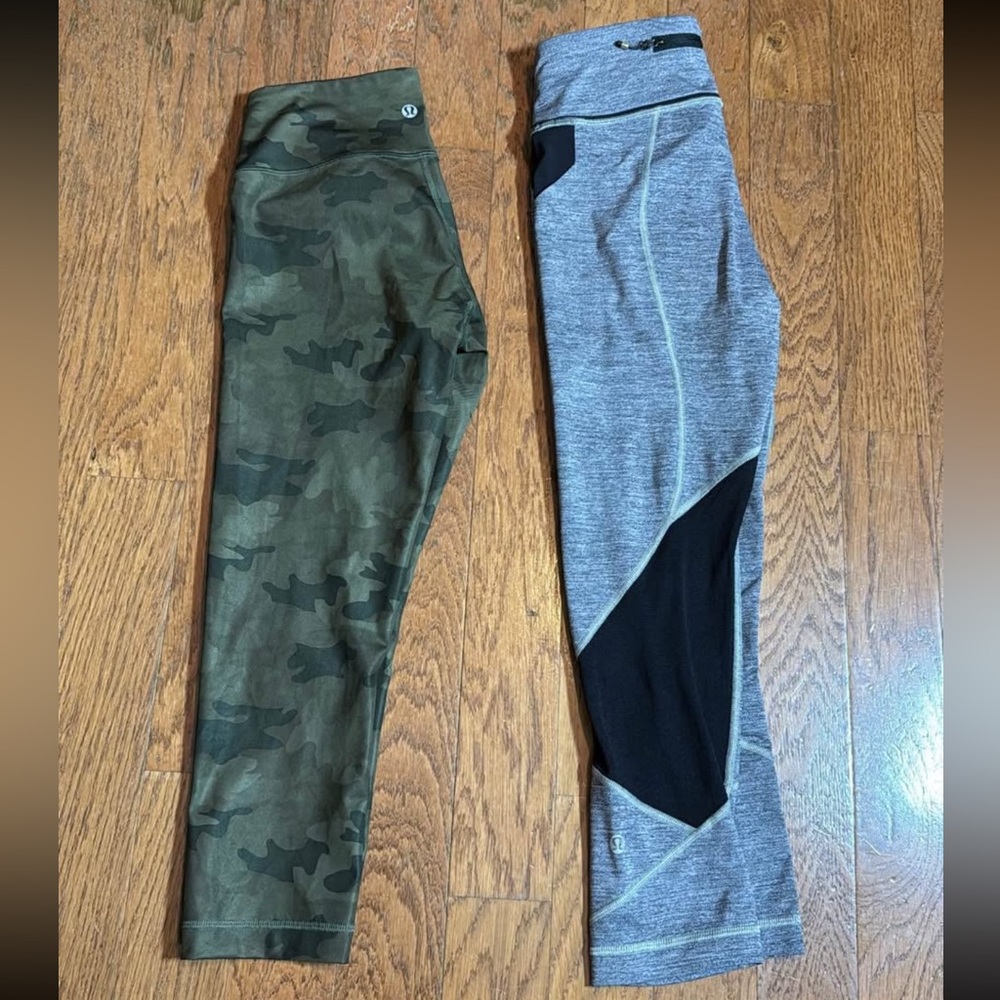 lululemon athletica Camouflage and Gray Leggings Set
